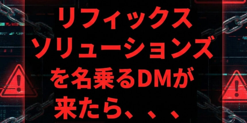 リフィックスソリューションズを名乗るDMがきたら
