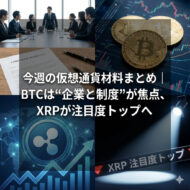 BTCは“企業と制度”が焦点、XRPが注目度トップへ